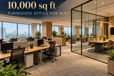 AI reference illustration of a 10,000 sq ft furnished office for rent in Andheri East