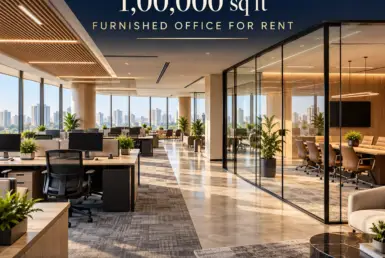 AI reference illustration of a 1,00,000 sq ft furnished office for rent in Andheri East
