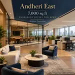 AI reference illustration of a 7,000 sq ft furnished office for rent in Andheri East