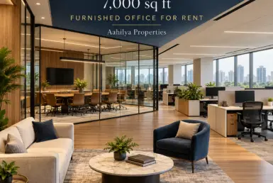 AI reference illustration of a 7,000 sq ft furnished office for rent in Andheri East