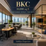 AI reference illustration of a 10,000 sq ft furnished office for rent in BKC