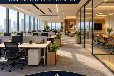 AI reference illustration for a 5,000 sq ft furnished office rental in BKC, Mumbai