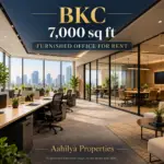 AI reference image of a 7,000 sq ft furnished office for rent in BKC