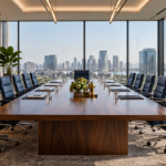 Executive boardroom for BKC corporate office planning; reference illustration