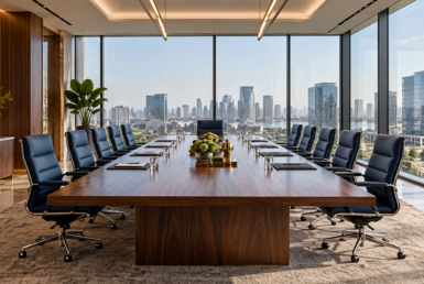 Executive boardroom for BKC corporate office planning; reference illustration