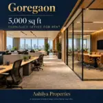 AI reference illustration: 5,000 sq ft furnished office for rent in Goregaon