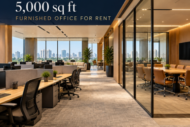 AI reference illustration: 5,000 sq ft furnished office for rent in Goregaon
