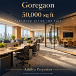 AI reference illustration: 50,000 sq ft furnished office for rent in Goregaon