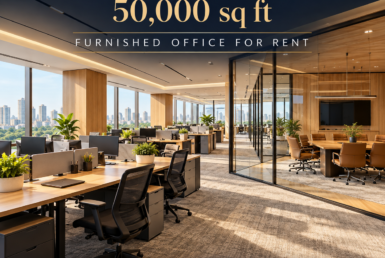 AI reference illustration: 50,000 sq ft furnished office for rent in Goregaon