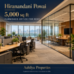 AI reference illustration: 5,000 sq ft furnished office for rent in Hiranandani Powai