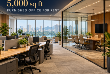 AI reference illustration: 5,000 sq ft furnished office for rent in Hiranandani Powai