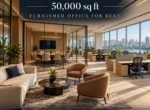 AI reference illustration: 50,000 sq ft furnished office for rent in Hiranandani Powai